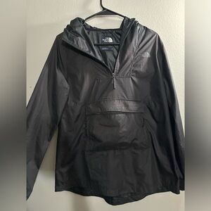 NORTH FACE women’s small anorak pouch wind breaker, black, size small